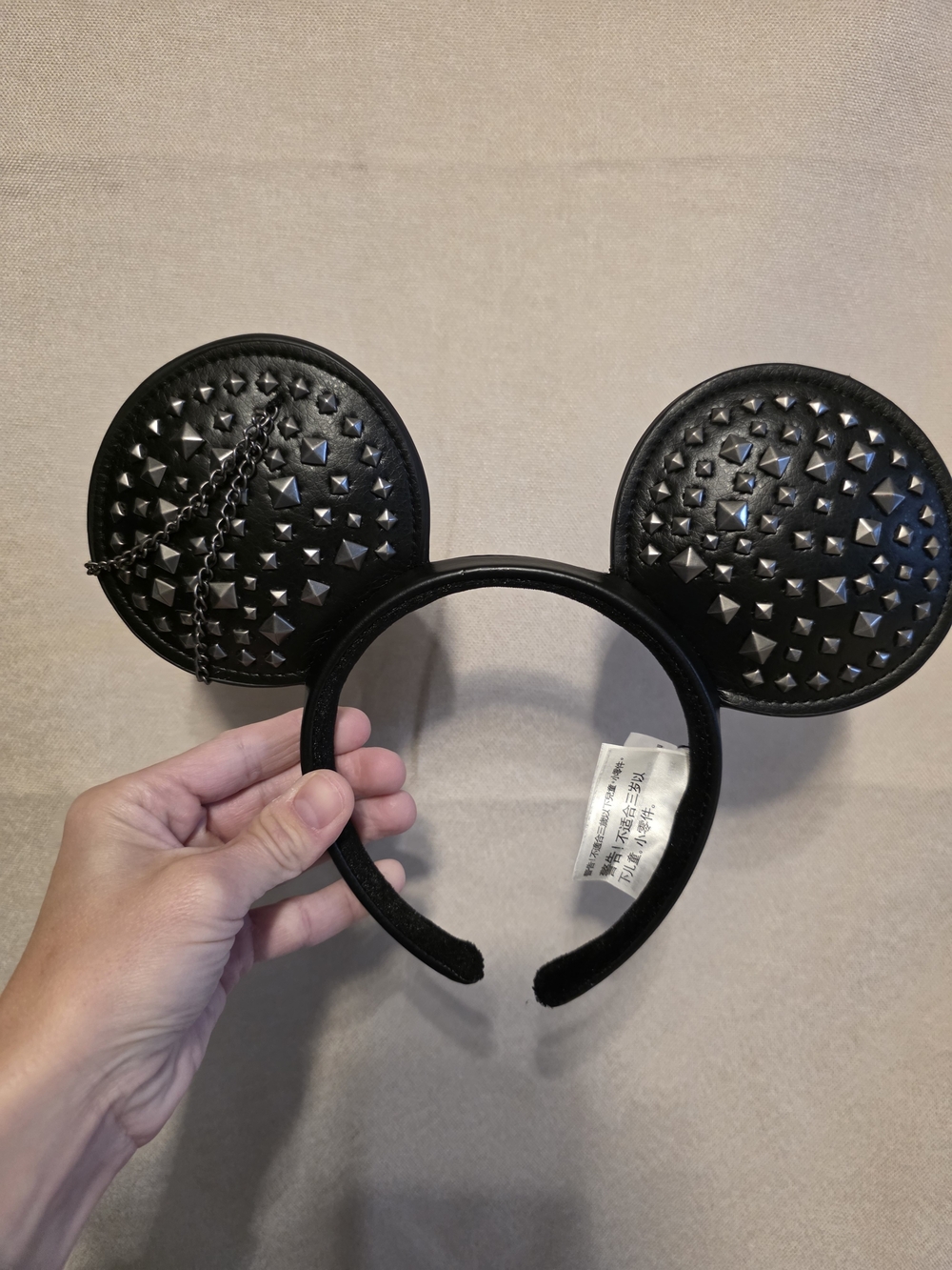 Black Studded Mouse Ear Headband Disney